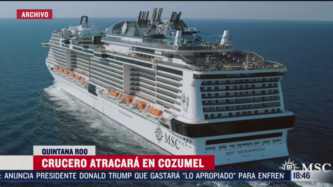 FOTO: crucero si atracara en cozumel tras descartar caso de coronavirus