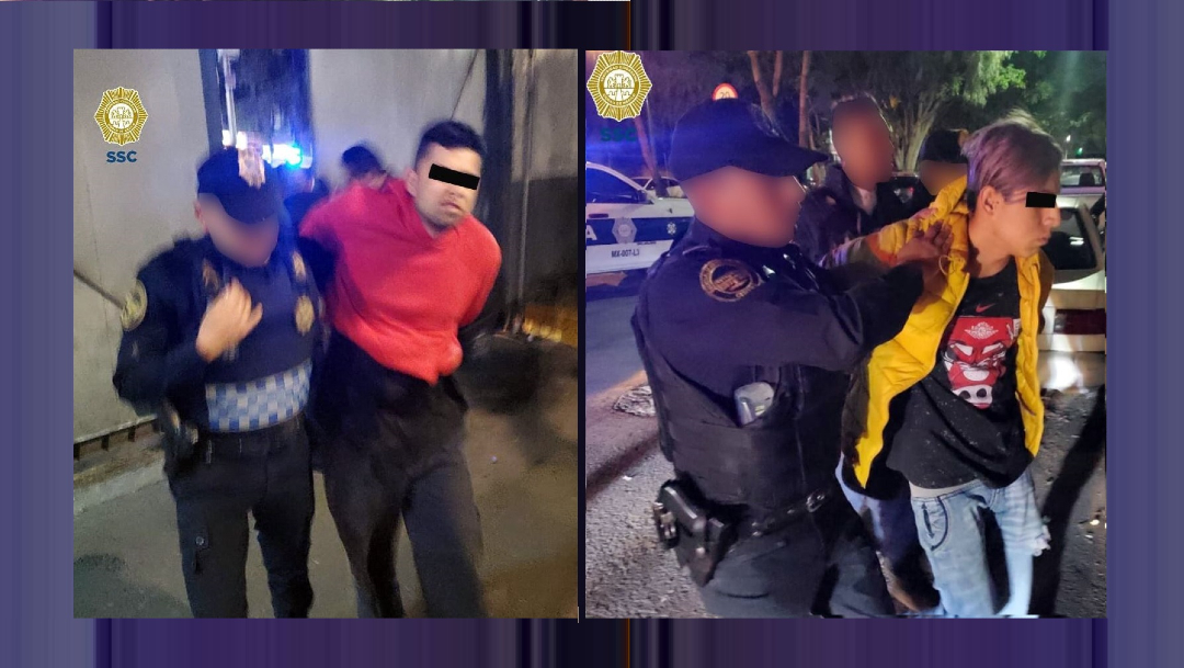 Foto: Detienen a dos hombres con armas y droga en calles del Centro Histórico, 9 febrero 2020
