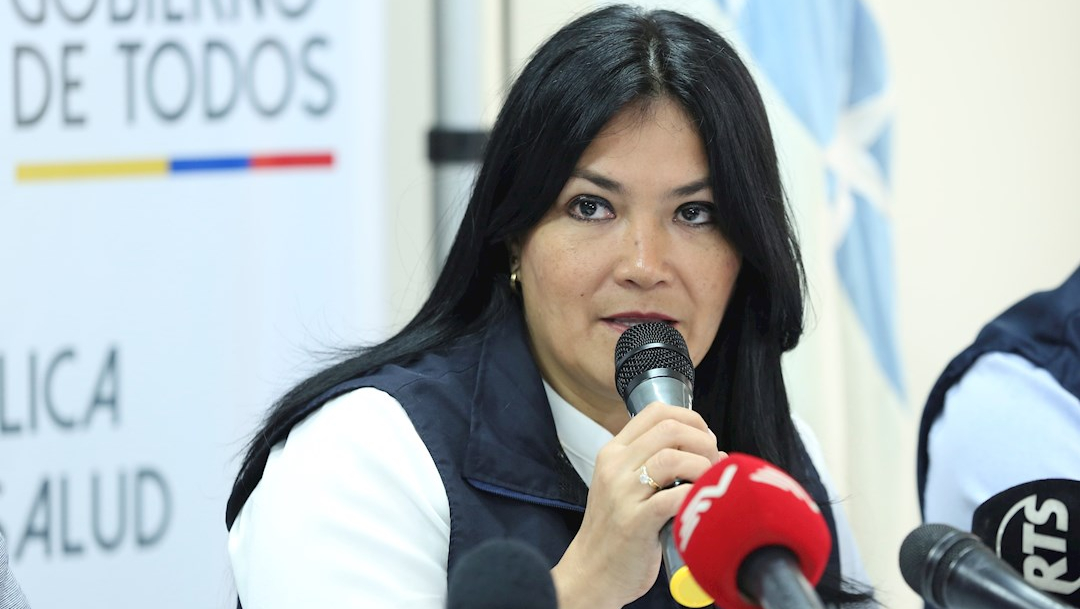 Foto: La ministra de Salud de Ecuador, Catalina Andramuño, anunció el primer caso de coronavirus en el país, 29 febrero 2020