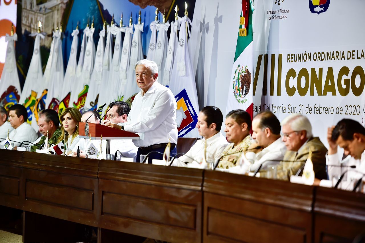Foto: El presidente Andrés Manuel López Obrador se reunió con gobernadores de la Conago. Cuartoscuro