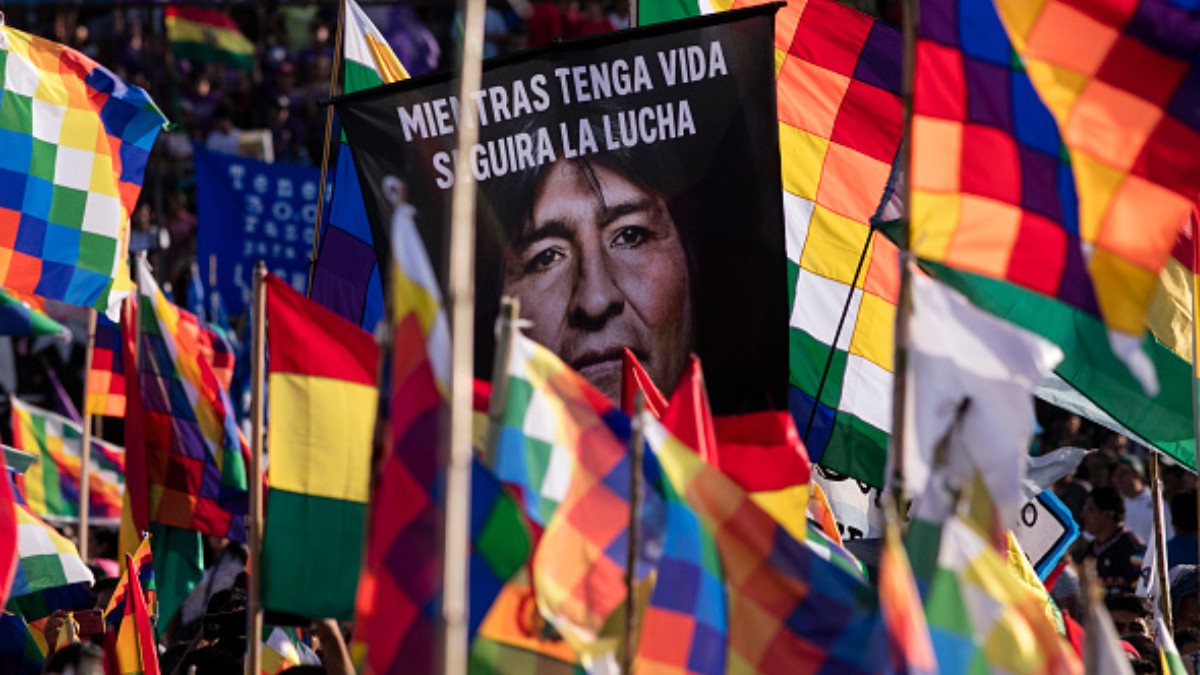 Foto: Seguidores de Evo Morales protestan en calles de Argentina. Getty Images