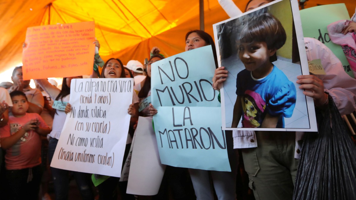 Foto: Vecinos protestan por el feminicidio de Fátima. Reuters
