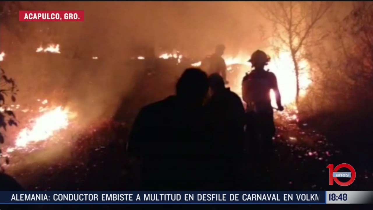 FOTO: incendios forestales movilizan a bomberos y brigadistas en acapulco