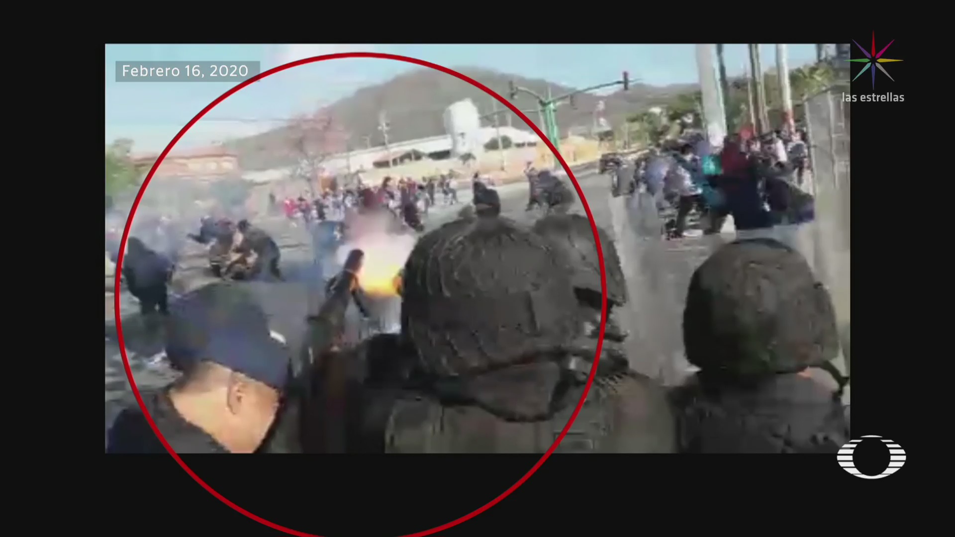 Foto: Investigan Policías Antimotines Chiapas Desalojo Normalistas 18 Febrero 2020