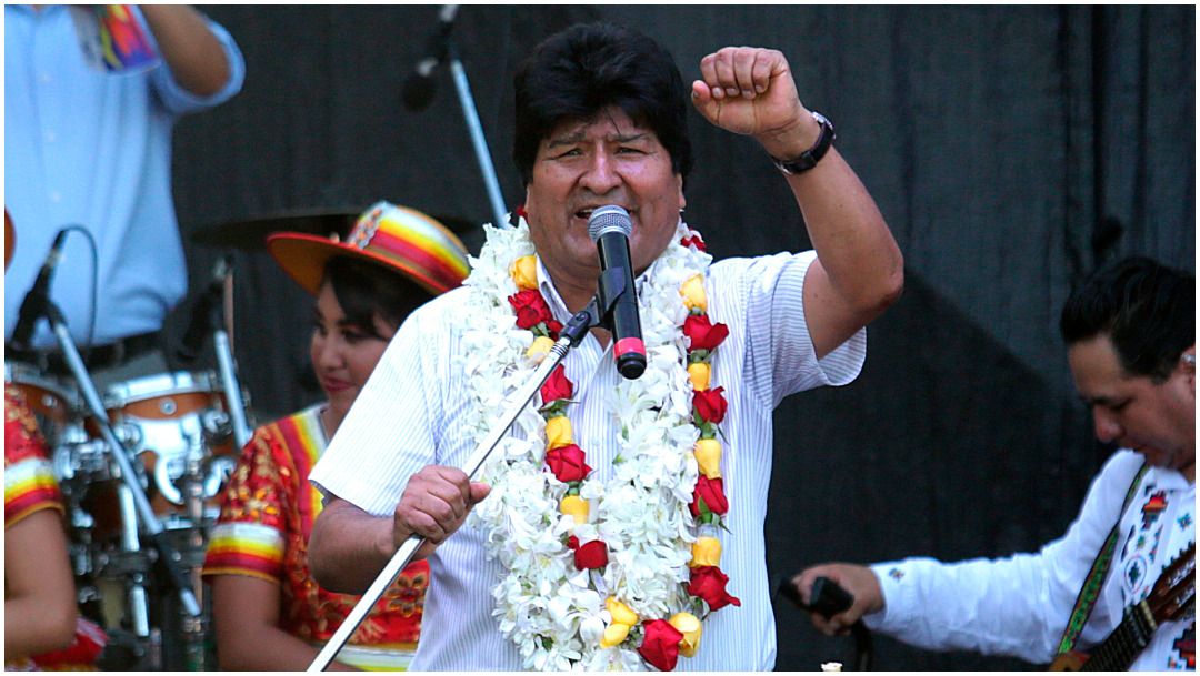 Foto: Evo Morales acusa a Jeanine Áñez de haber terminado con todo en Bolivia, 16 de febrero de 2020 (AP)