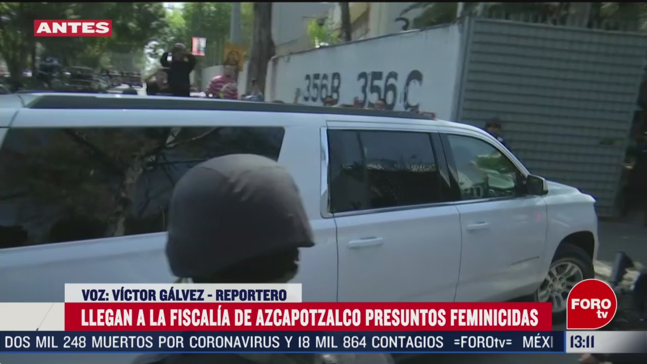 FOTO: llegan a la fiscalia de azcapotzalco los presuntos feminicidas