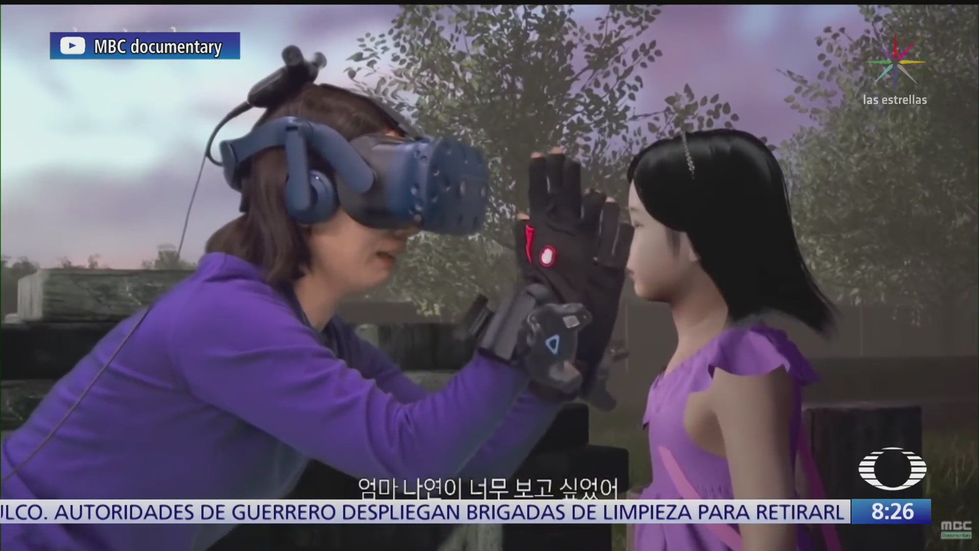 mama abraza a su hija fallecida por medio de realidad virtual