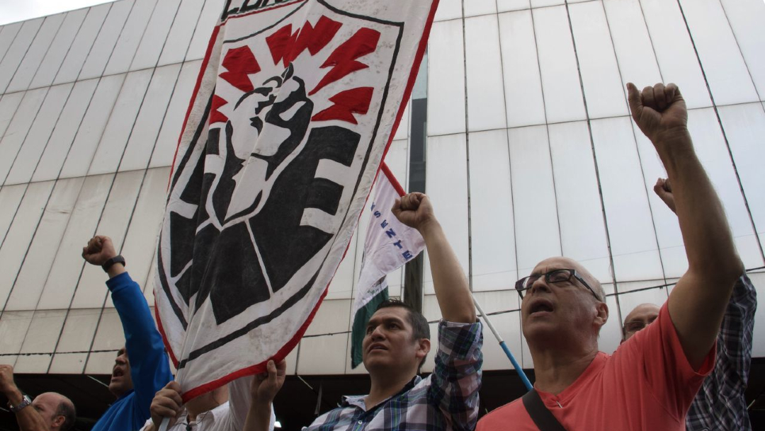 Foto: Integrantes del Sindicato Mexicano de Electricistas se manifestaron en la Ciudad de México, 20 febrero 2020