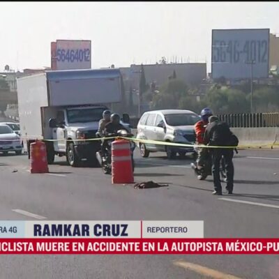 Motociclista muere en accidente en la autopista México-Puebla