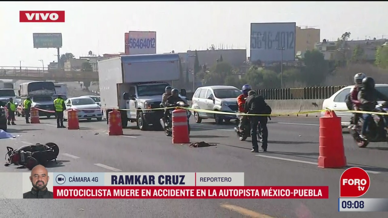 motociclista muere en accidente en la autopista mexico puebla