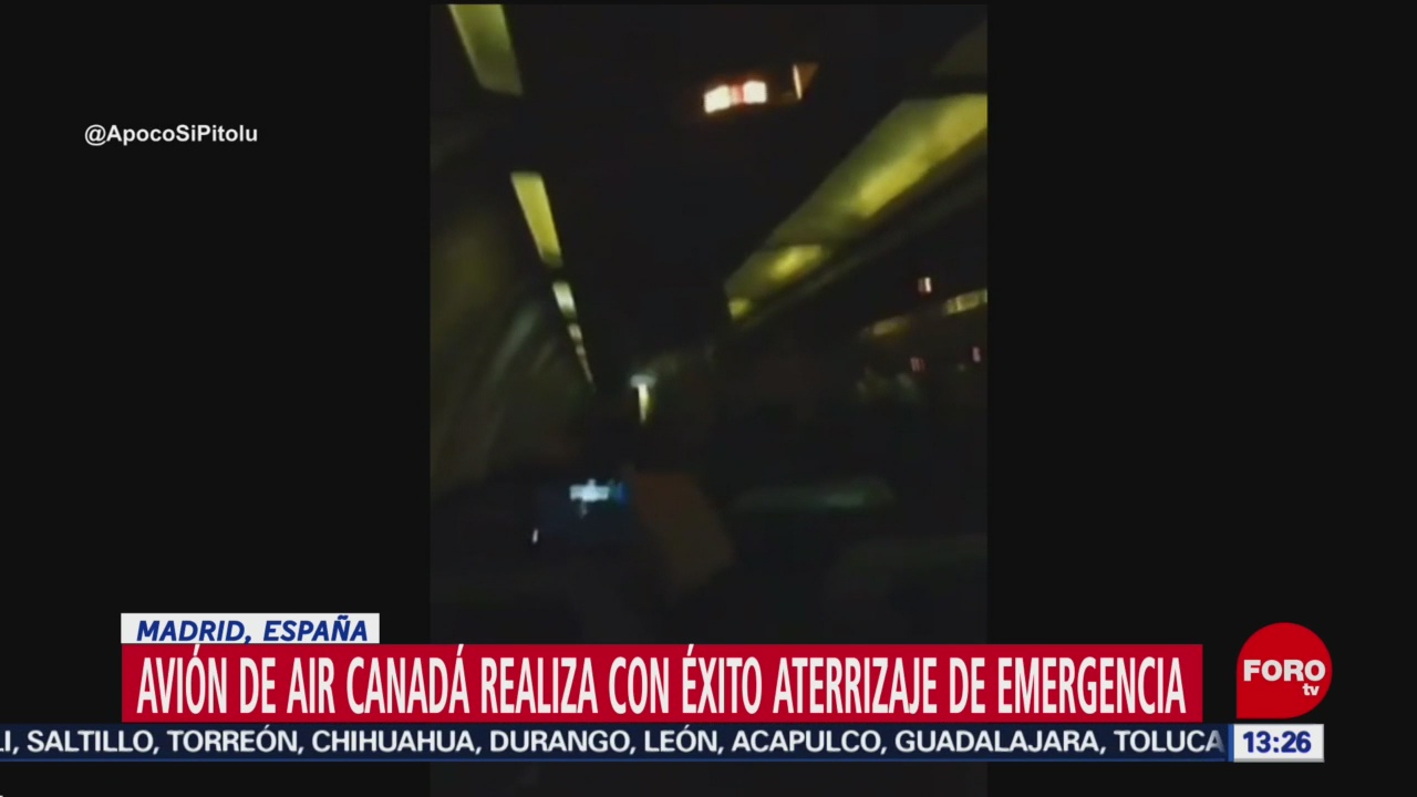 FOTO: 3 Febrero 2020, pasajeros aplauden tras aterrizaje de emergencia en madrid