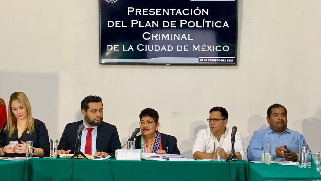 Foto: La fiscal General de Justicia de la CDMX, Ernestina Godoy, presenta el Plan de Política Criminal en el Congreso de la Ciudad de México, 7 febrero 2020