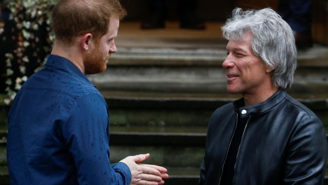 Príncipe Harry se reúne con Jon Bon Jovi en Abbey Road