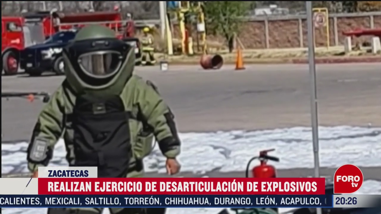 Foto: Simulacro Desarticulación Explosivos Zacatecas 20 Febrero 2020