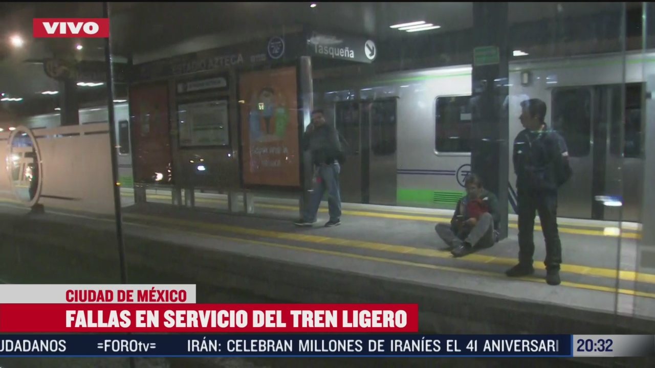 Foto: Fallas Servicio Tren Ligero CDMX Hoy 11 Febrero 2020