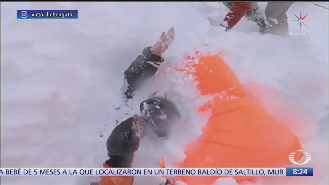 rescatan a mujer entrada por avalancha en suiza