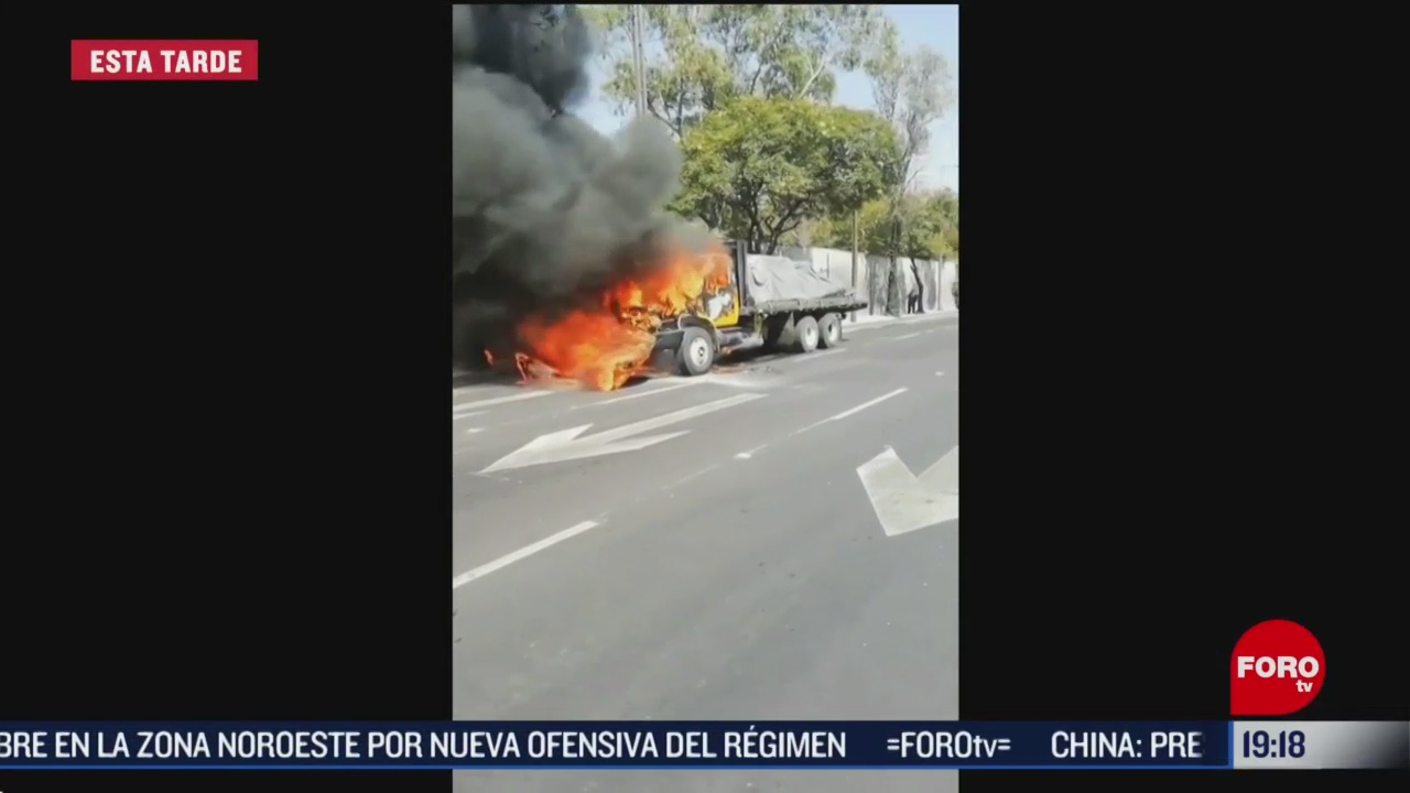 Foto: Video Incendio Camión Avenida Constituyentes Cdmx Hoy 10 Febrero 2020