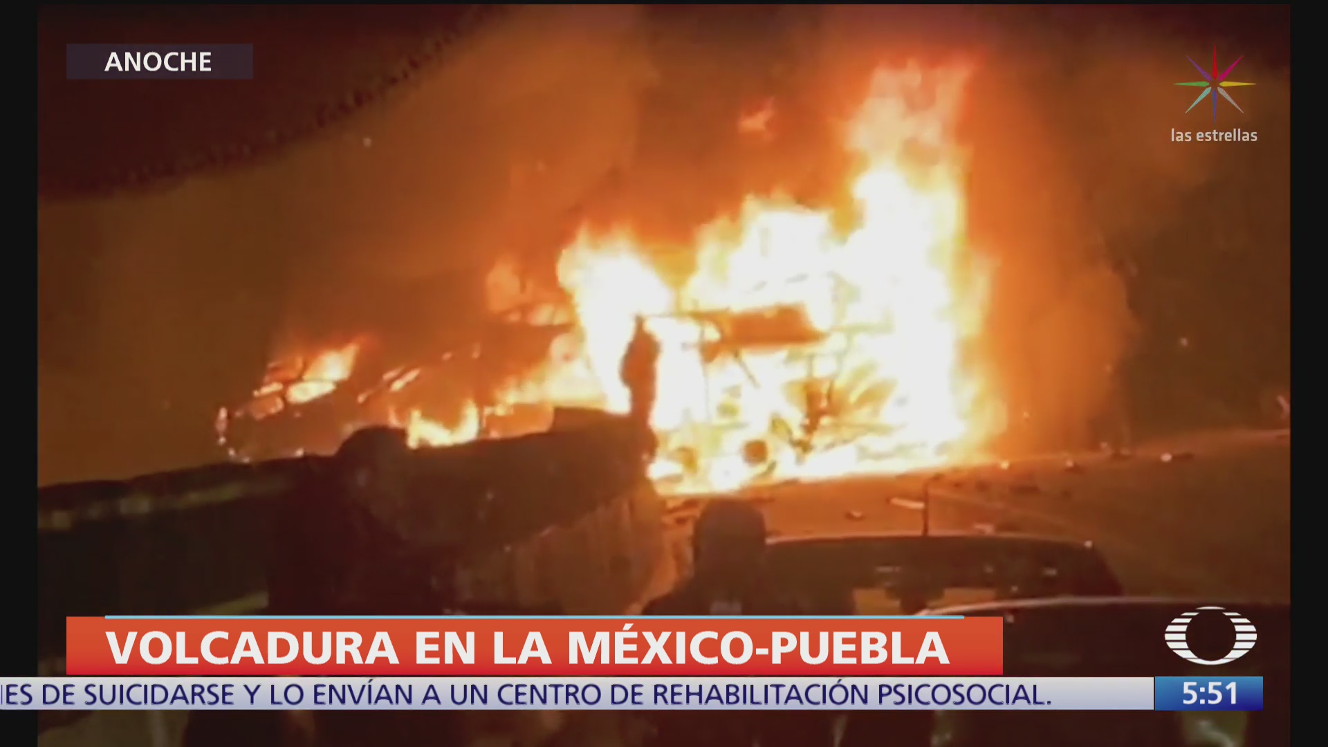 se incendia vehiculo en la autopista mexico puebla