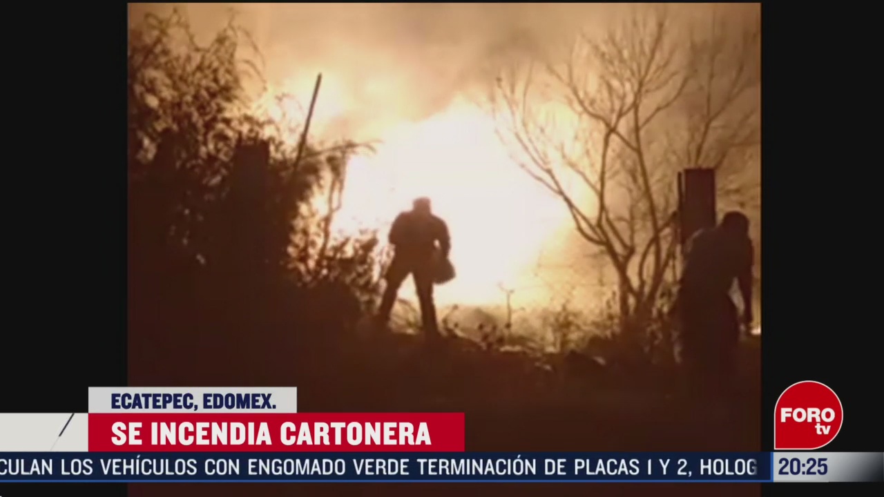 Foto: Incendio Cartonera Ecatepec Edomex Hoy 20 Febrero 2020