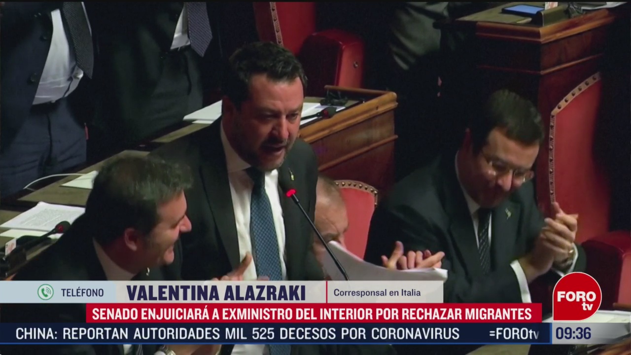 FOTO: 15 Febrero 2020, senado de italia retira inmunidad al exministro del interior matteo salvini
