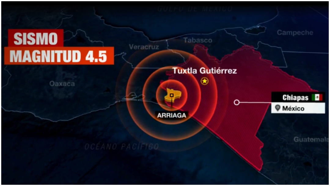 Foto: Se registra sismo en Arriaga, Chiapas, 9 de febrero de 2020 (Foro TV)