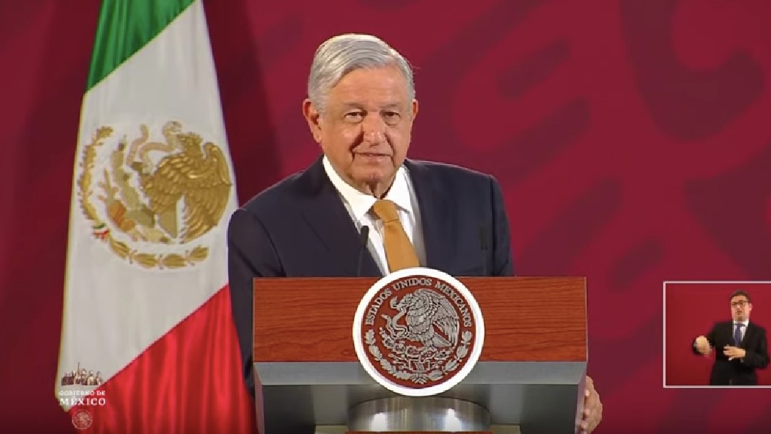 El presidente Andrés Manuel López Obrador, durante su conferencia de prensa matutina en Palacio Nacional (Foto: Gobierno de México YouTube)