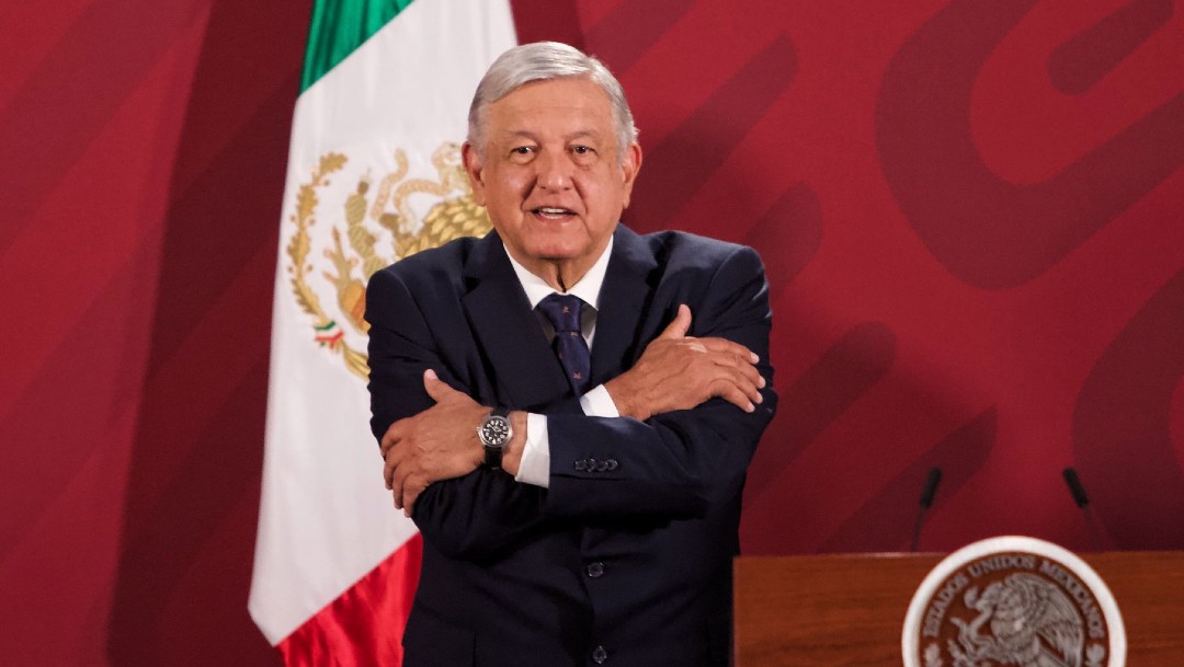 El presidente Andrés Manuel López Obrador durante su conferencia matutina en Palacio Nacional. (Foto: Cuartoscuro)