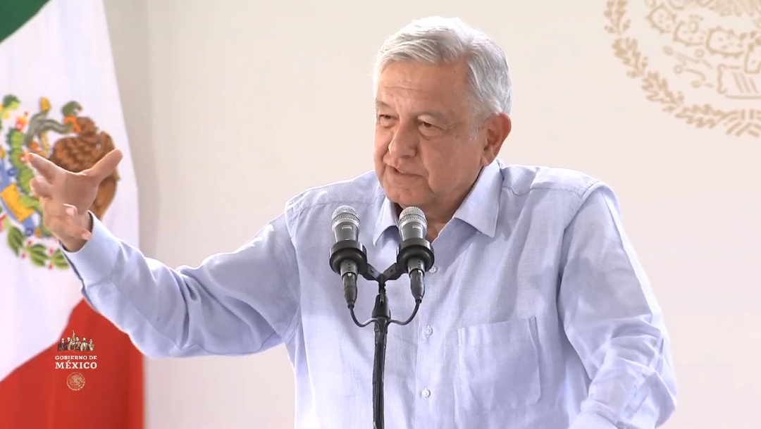 Foto: El presidente Andrés Manuel López Obrador desde Calvillo, Aguascalientes.