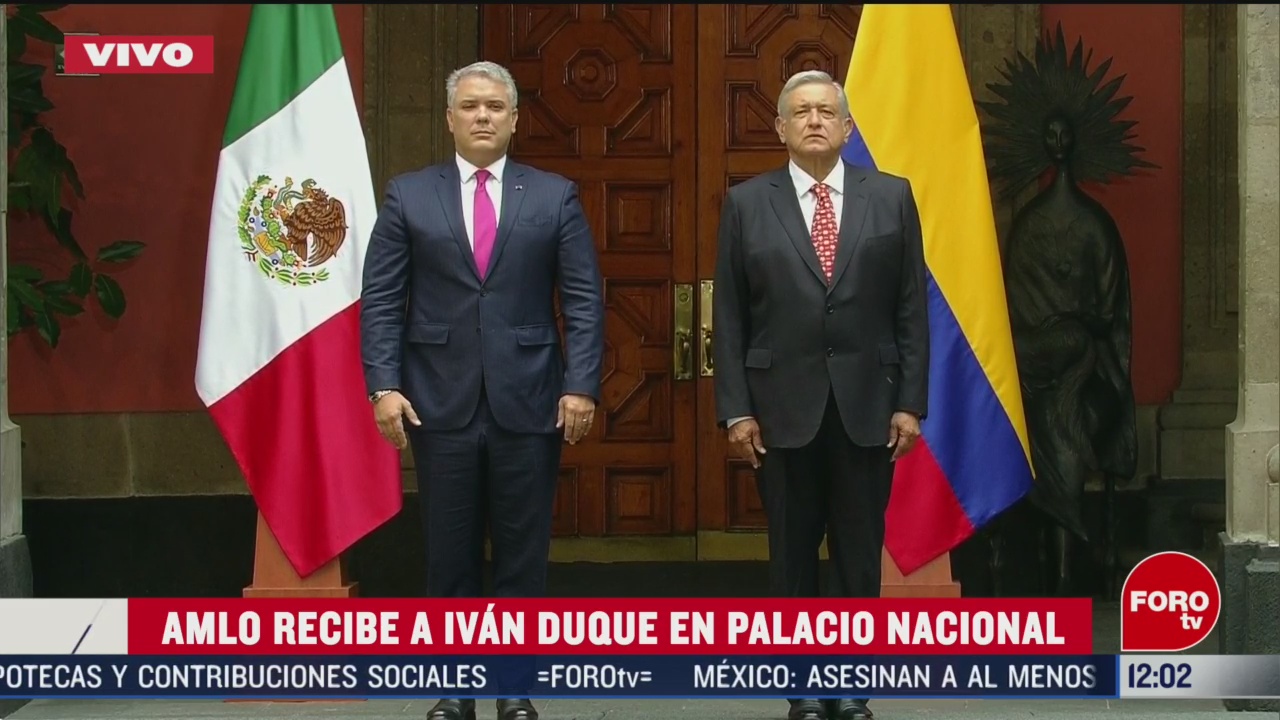 amlo recibe al presidente de colombia ivan duque en palacio nacional