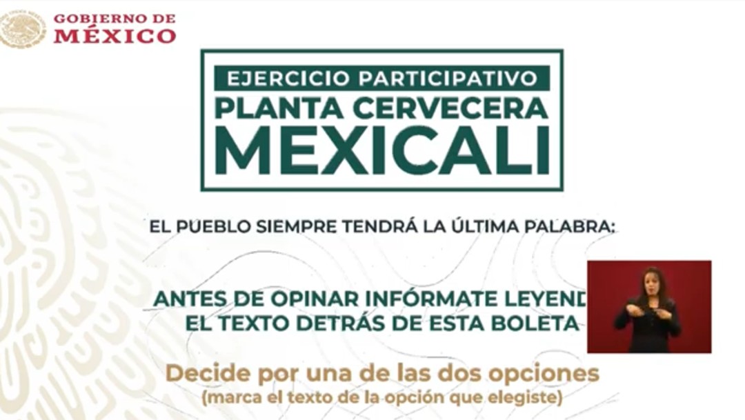 Foto: Anuncia AMLO consulta en Mexicali sobre planta cervecera