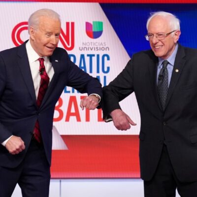 Biden y Sanders se miden en debate eclipsado por el coronavirus