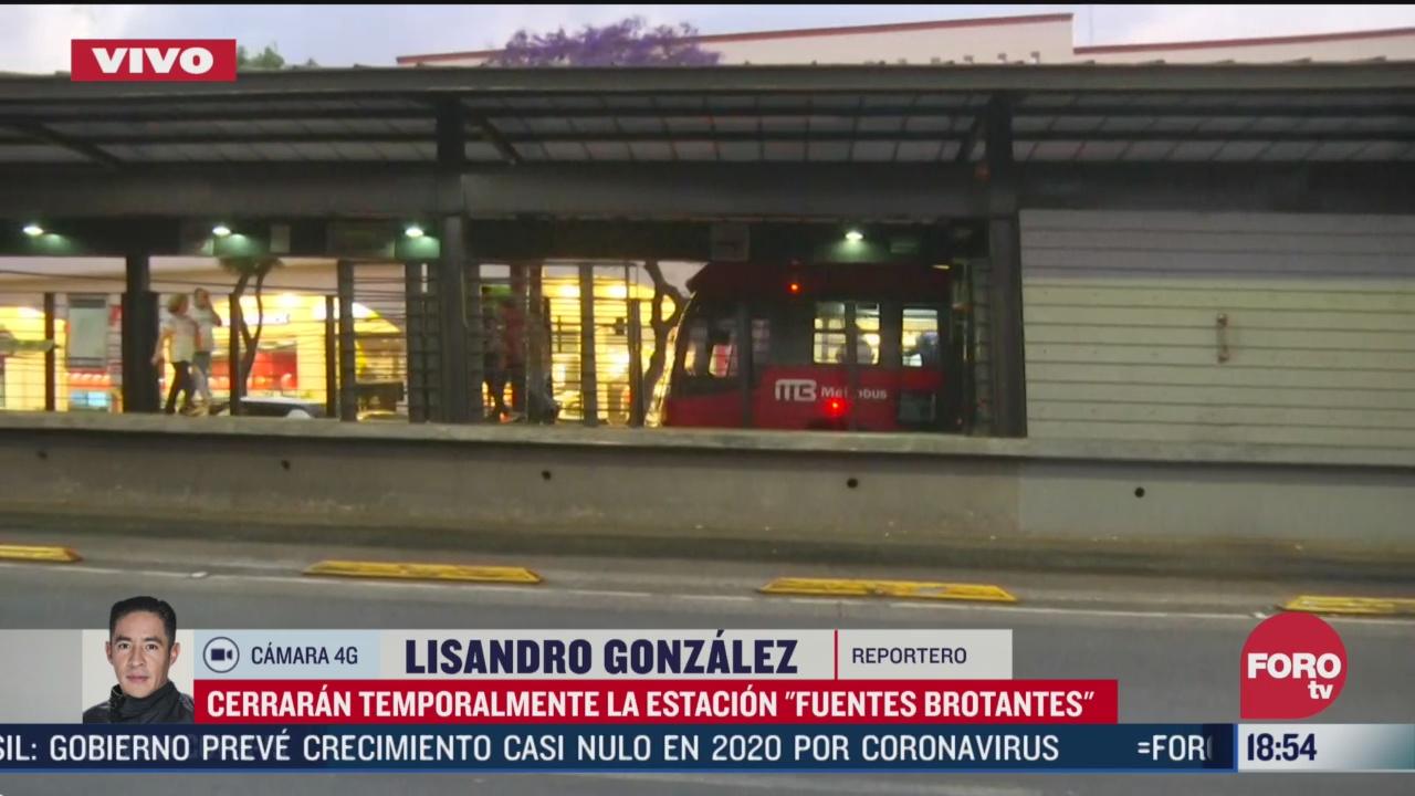Foto: Cerrarán Metrobús Fuentes Brotantes Por Mantenimiento 20 Marzo 2020