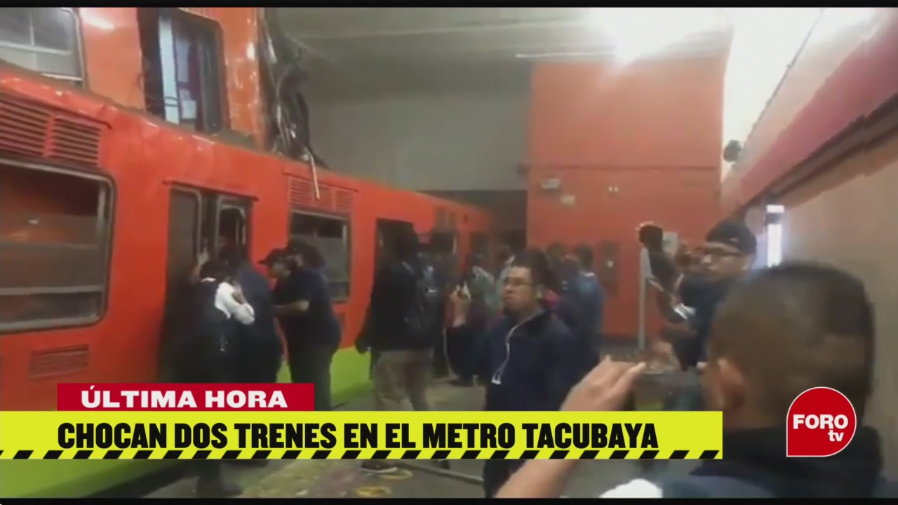 Foto: Video Chocan Trenes Metro Tacubaya Hoy 10 Marzo 2020