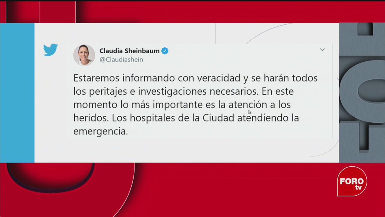 Foto: Claudia Sheinbaum Confirma Muerto Choque Trenes Estación Tacubaya 10 Marzo 2020