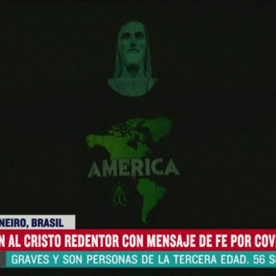 Cristo Redentor de Brasil se ilumina con Banderas de países afectados por coronavirus