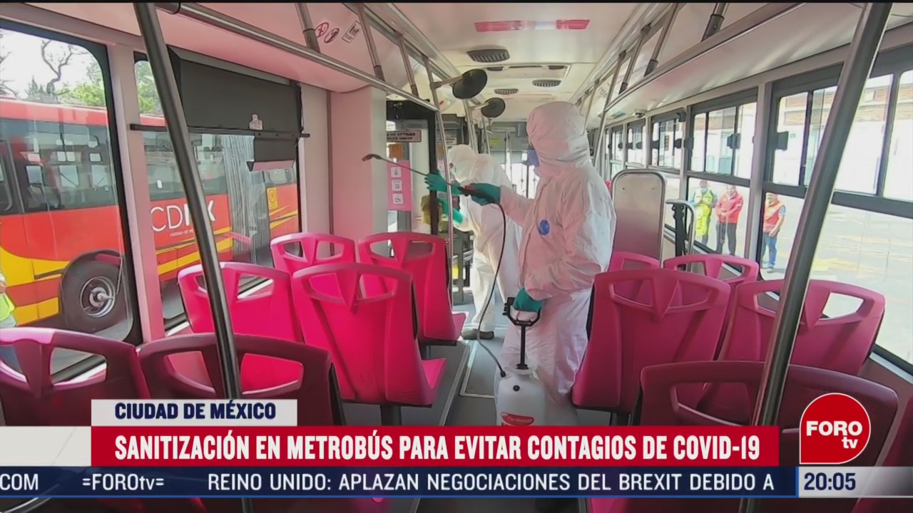 Foto: Desinfectan Metrobús Evitar Contagio Coronavirus 13 Marzo 2020