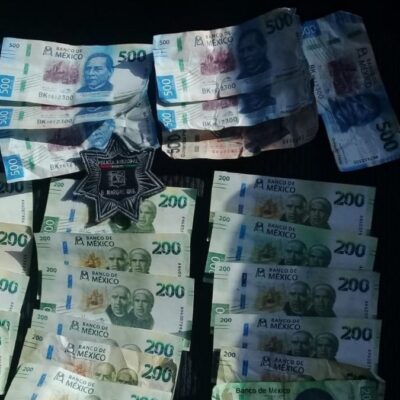 Detienen a mujer con casi 9 mil pesos en billetes falsos; llevaba hasta la impresora