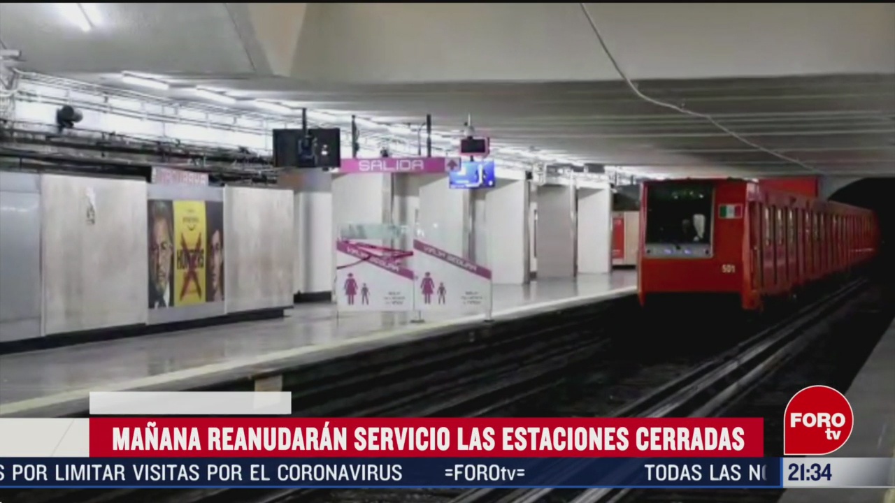 FOTO: 16 marzo 2020, este martes estaciones cerradas del metro cdmx reanudan servicio