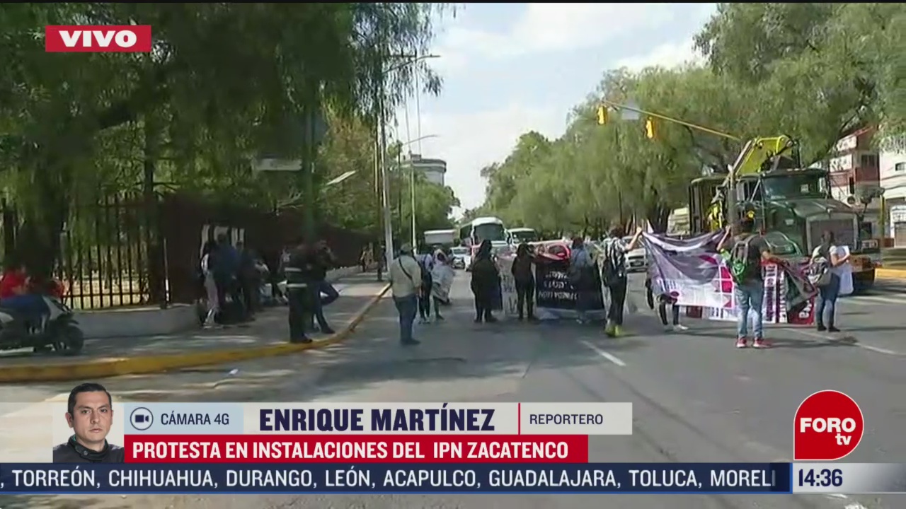 FOTO: estudiantes bloquean avenida instituto politecnico nacional