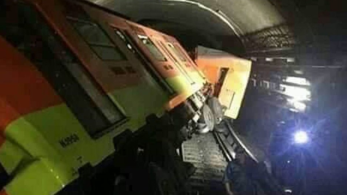 Foto: Choque de trenes en la estación Tacubaya del Metro CDMX. Cuartoscuro