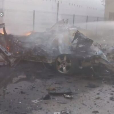 Investigan explosión de coche bomba en Celaya, Guanajuato