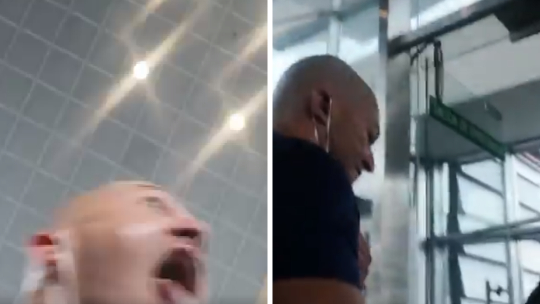 Hombre tose en la cara a empleada de aeropuerto