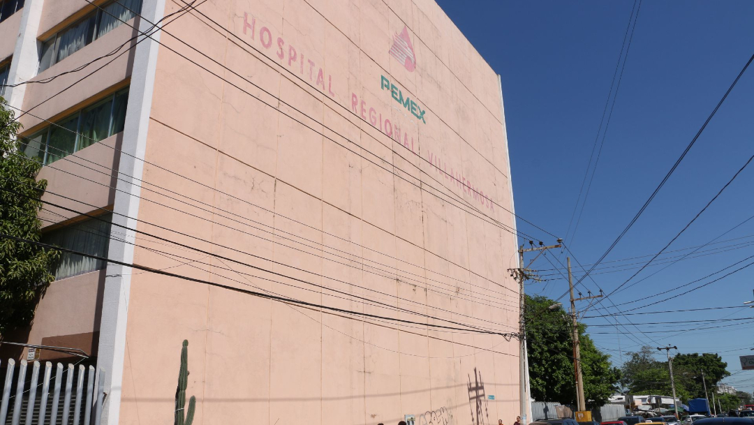 Foto: Fachada del Hospital Regional de Pemex en Villahermosa, 5 marzo 2020