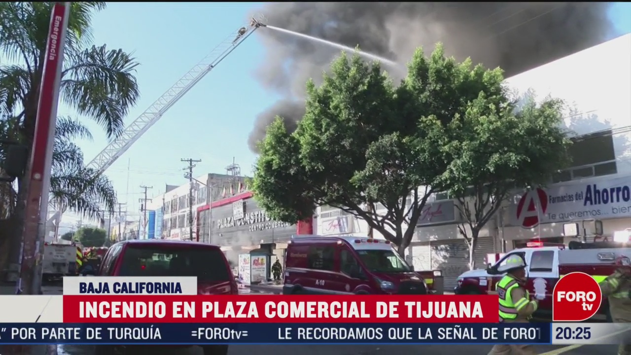 Foto: Incendio Plaza Comercial Tijuana Baja California Hoy 4 Marzo 2020