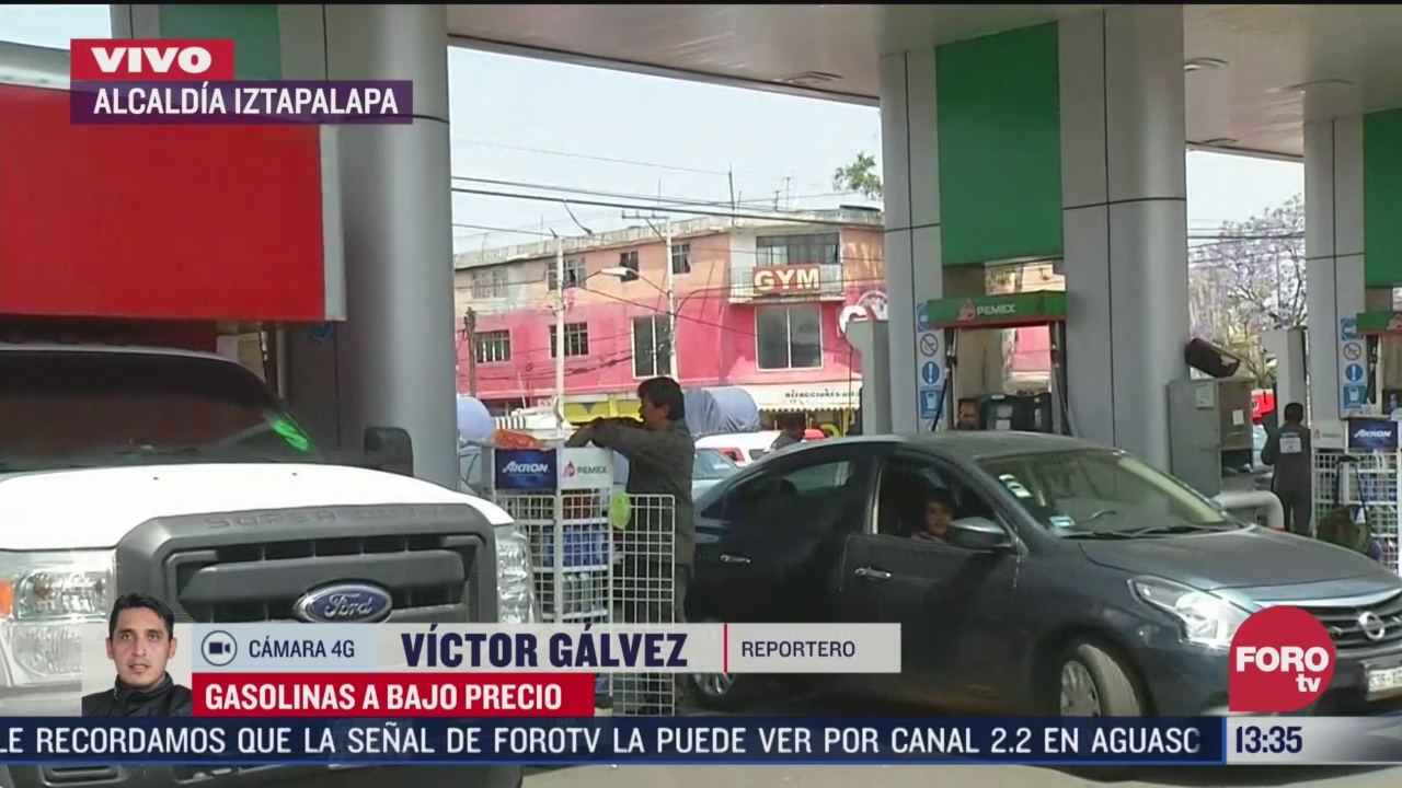 FOTO: largas filas en gasolinera de iztapalapa por bajos precios