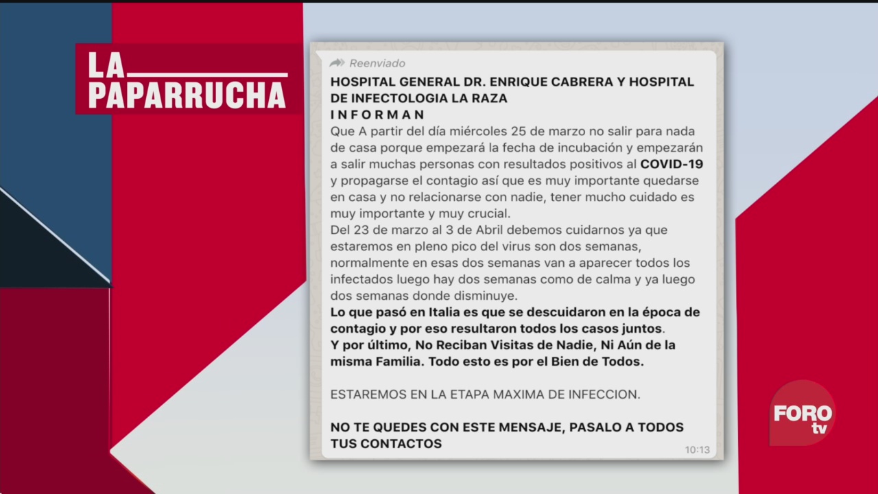 Foto: Coronavirus Noticias Falsas México Covid-19 26 Marzo 2020
