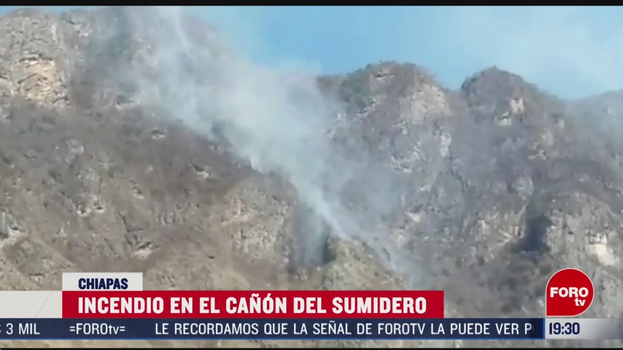 Foto: Incendio Forestal Cañón Del Sumidero Chiapas 4 Marzo 2020