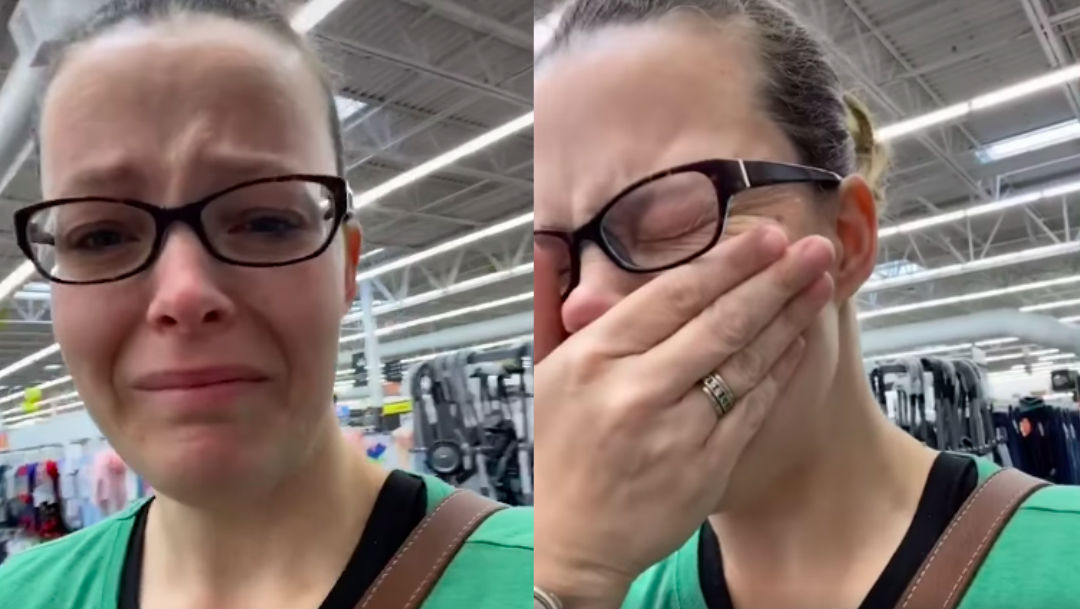Foto Video: Madre llora porque no hay pañales para su hija en tiendas 20 marzo 2020