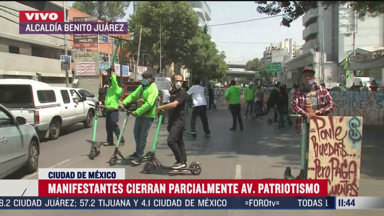 manifestantes cierran parcialmente avenida patriotismo en cdmx
