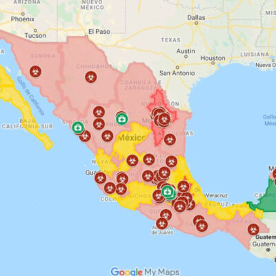 Sigue la expansión del coronavirus por México con este mapa interactivo en Google